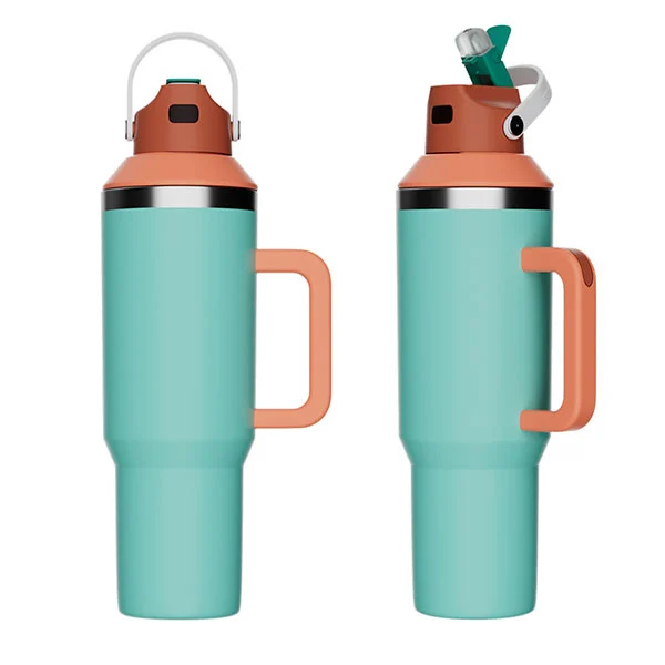 ʻO 40oz Insintless Steel Ice Tumbler Cup me ka Adapter e Adapter